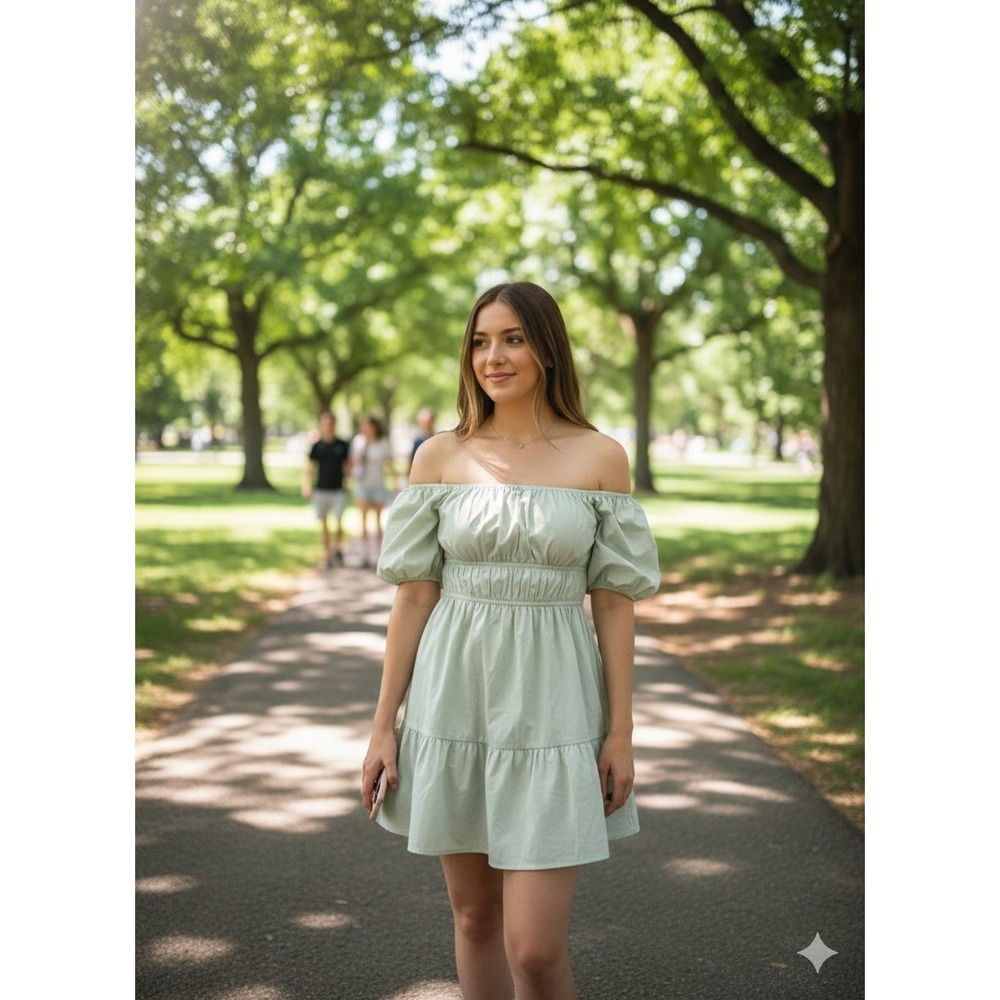 BP Green Ruffle Mini Dress. Vintage, Cottagecore, Lagonlook, Academia, Y2K,...